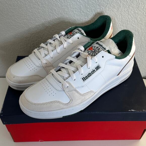 Reebok Men\'s Phase Court Vintage Tennis White & Green Sneakers Size 13 New Box main image 8